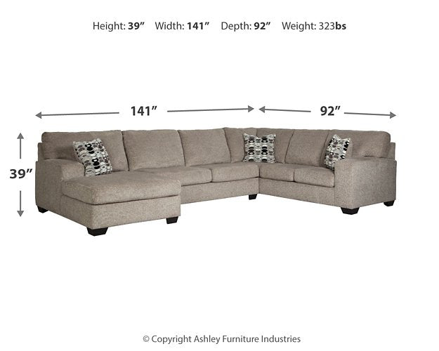 Ballinasloe 3-Piece Sectional with Chaise (HB STYLE)