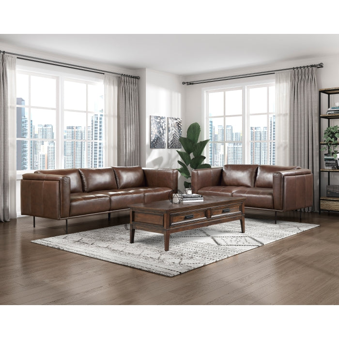 2pc Leather Sofa/Loveseat Set
